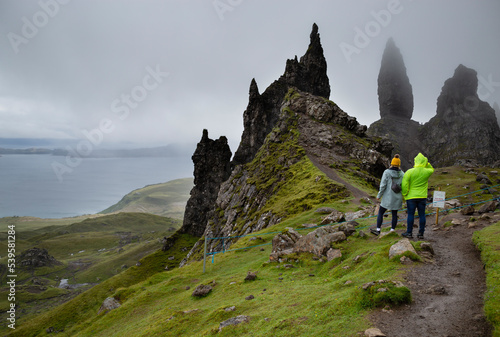 The Old Man of Storr on The Storr Mountain, Isle of Sky in the Scottish Highlands