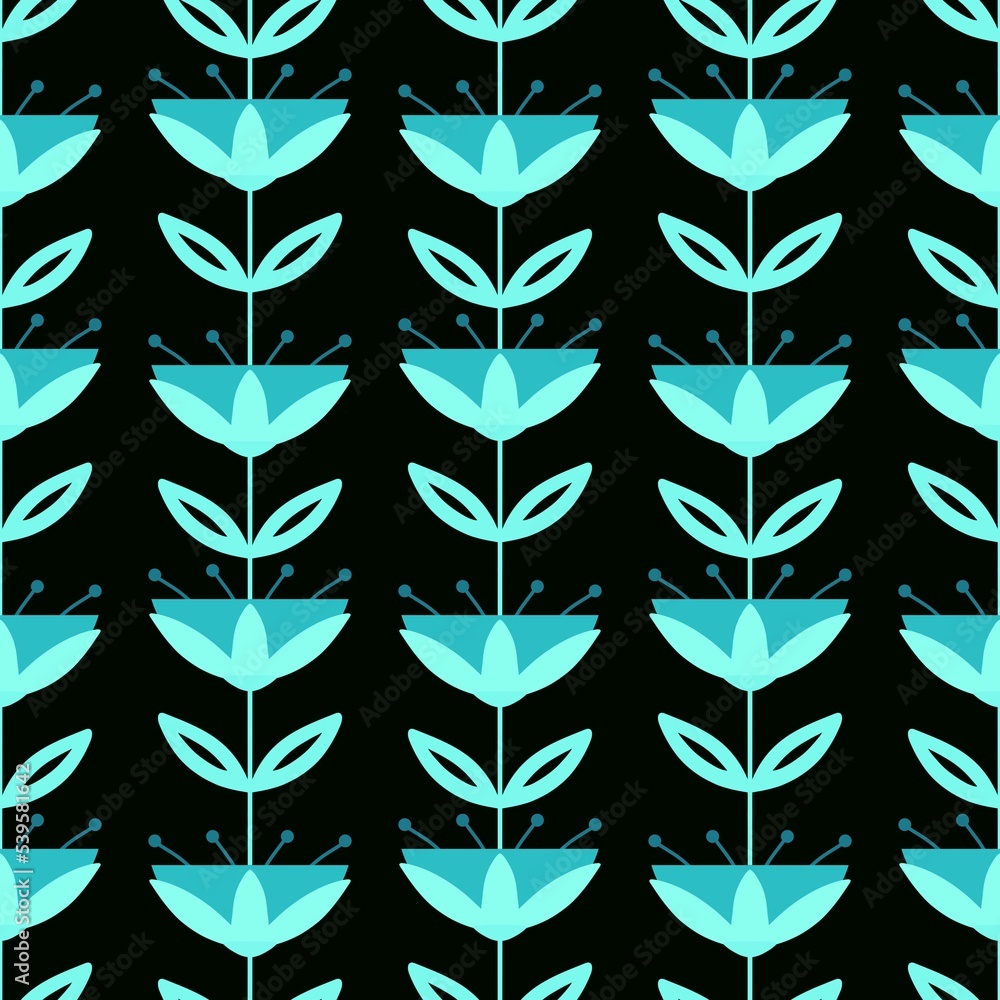 Fototapeta premium Floral seamless flower pattern for wrapping and linens and fabrics and clothes print and kids and kitchen textiles