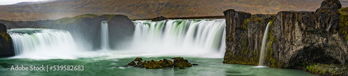 Landscape of the Godafoss Waterfall  Iceland 