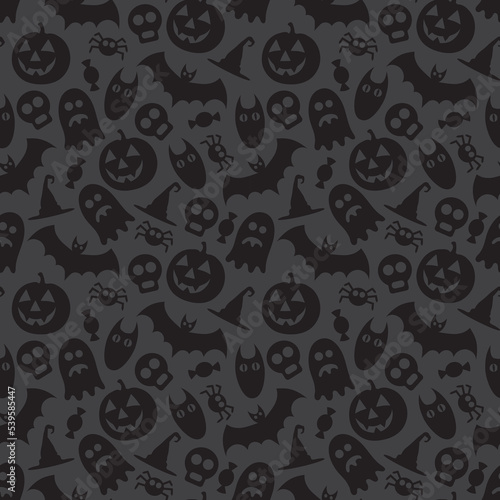 Halloween vector seamless pattern. Seamless texture can be used for wallpaper, pattern fills, web page,background, surface.