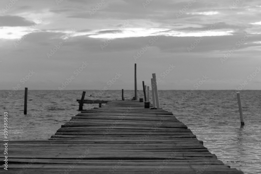 Caye Caulker Pier Dock in Belize Caye Caulker Pier Dock in Belize