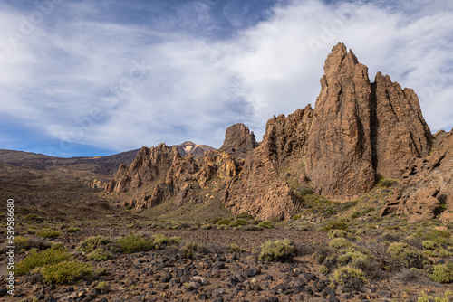 Rock formations in Teide National Park  Tenerife  Spain.