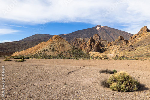 Rock formations in Teide National Park, Tenerife, Spain.