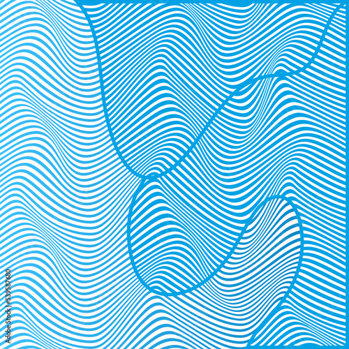 ABSTRACT COLORFUL WAVY LINE BLUE COLOR PATTERN BACKGROUND. COVER DESIGN 