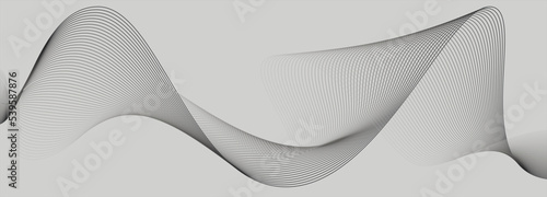 Smooth, bright lines in space. New abstract background. 3d