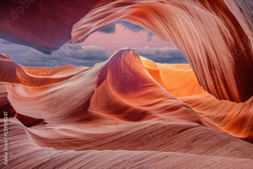 Antelope Canyon - abstract background. Travel and nature concept. © emotionpicture