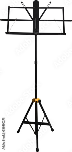 Obraz na płótnie Empty music stand isolated on white background