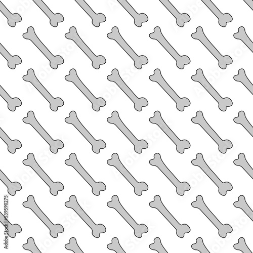 Geometric simple monochrome seamless pattern with bones for dog. Vector illustration associated with pets themes. © Andrew