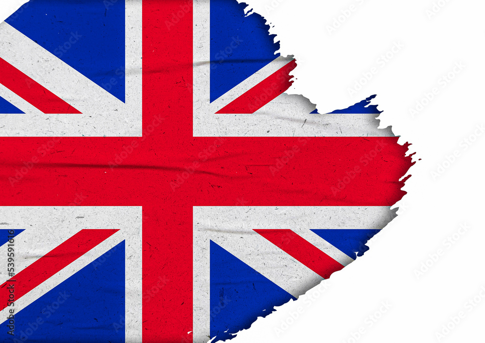 Fototapeta premium Abstract United Kingdom flag with ink brush stroke effect