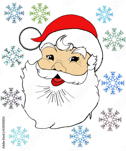 Poster di Babbo Natale con cristalli di ghiaccio photo