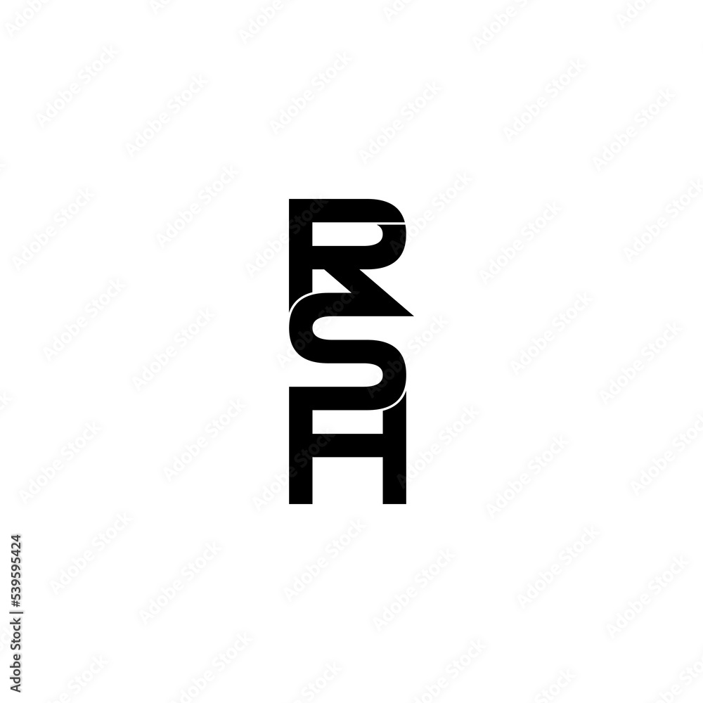 rsh lettering initial monogram logo design rsh lettering initial monogram logo design