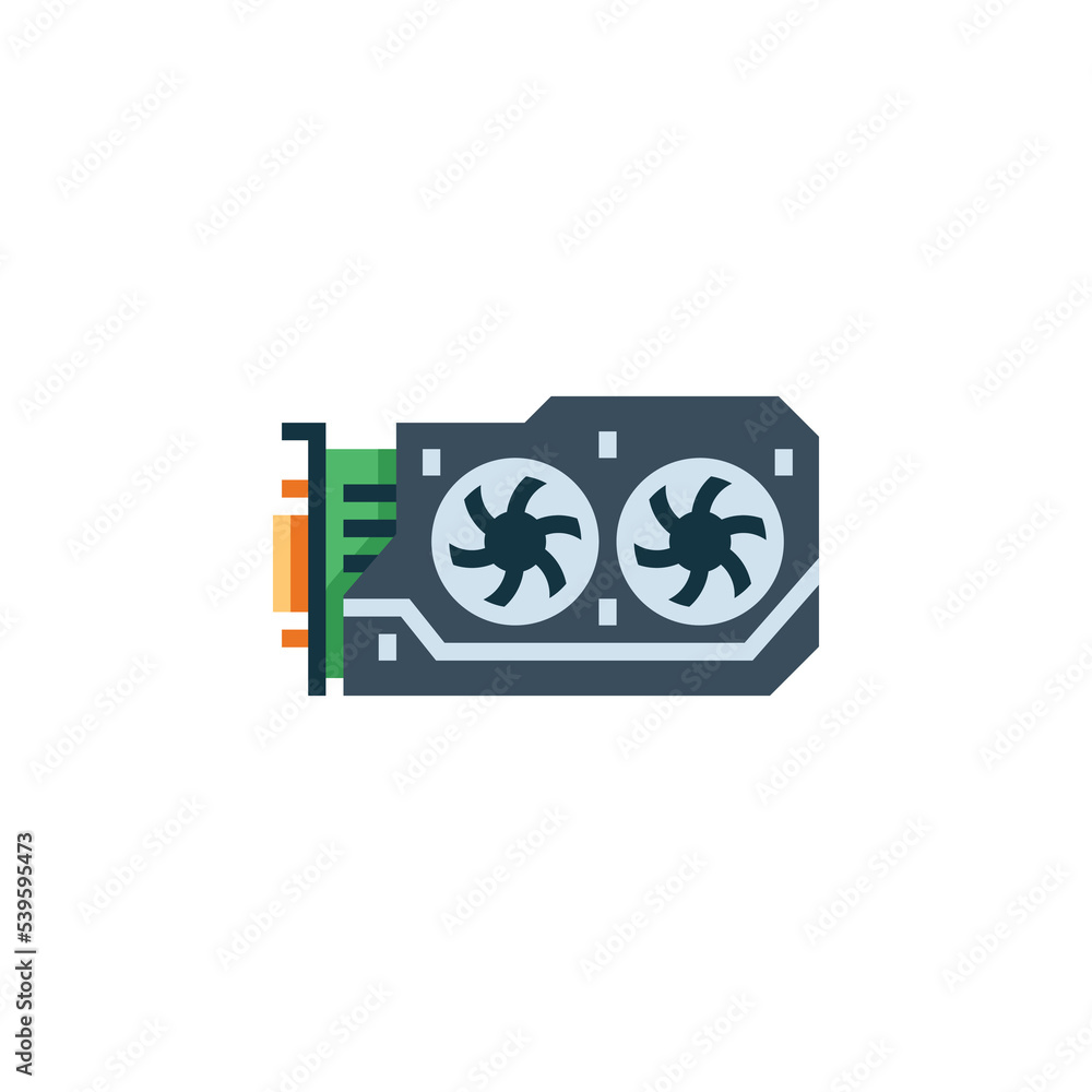 gpu vector icon. computer component icon flat style. perfect use for logo, presentation, website, and more. simple modern icon design flat style gpu vector icon. computer component icon flat style. perfect use for logo, presentation, website, and more. simple modern icon design flat style