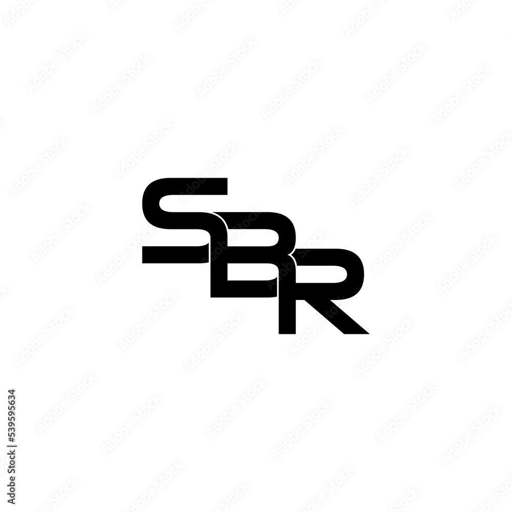 sbr lettering initial monogram logo design sbr lettering initial monogram logo design