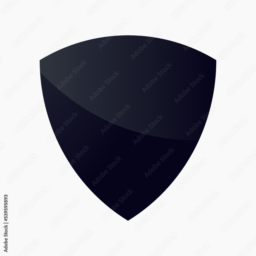 Black shield protection icon vector Black shield protection icon vector