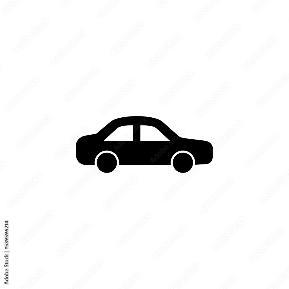 Car icon vector illustration. car sign and symbol. small sedan