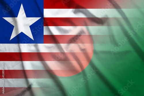Liberia and Bangladesh state flag transborder contract BGD LBR