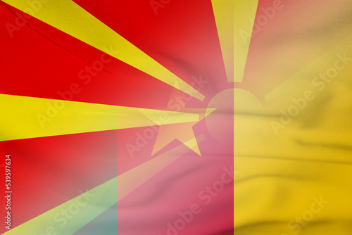 Macedonia and Cameroon official flag international contract KHM