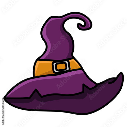 Halloween hat illustration with PNG transparent background