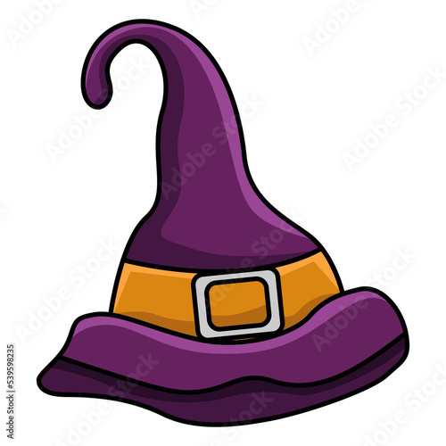 Halloween hat illustration with PNG transparent background