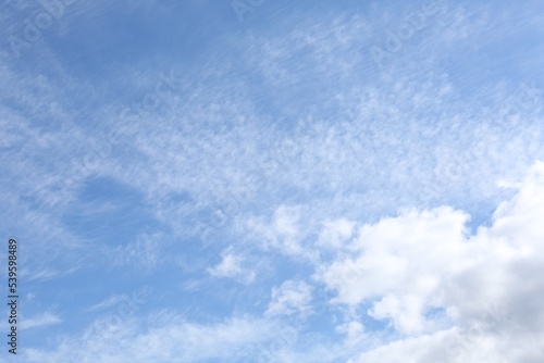 Picturesque view of blue sky with white clouds