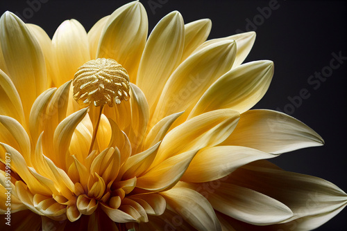 illustration of a dahlia, beautiful image of a flower © Mikiehl Design