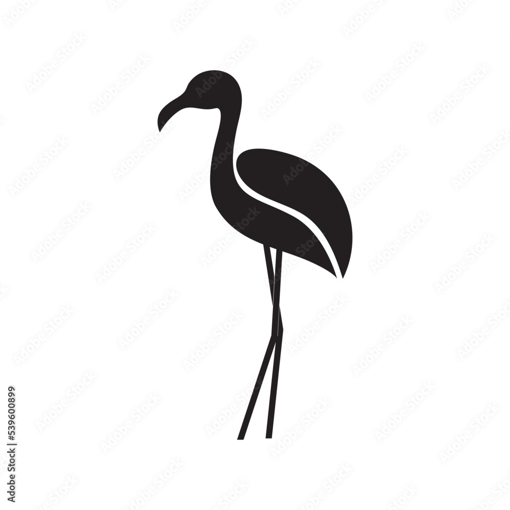 Obraz premium Flamingo icon template vector