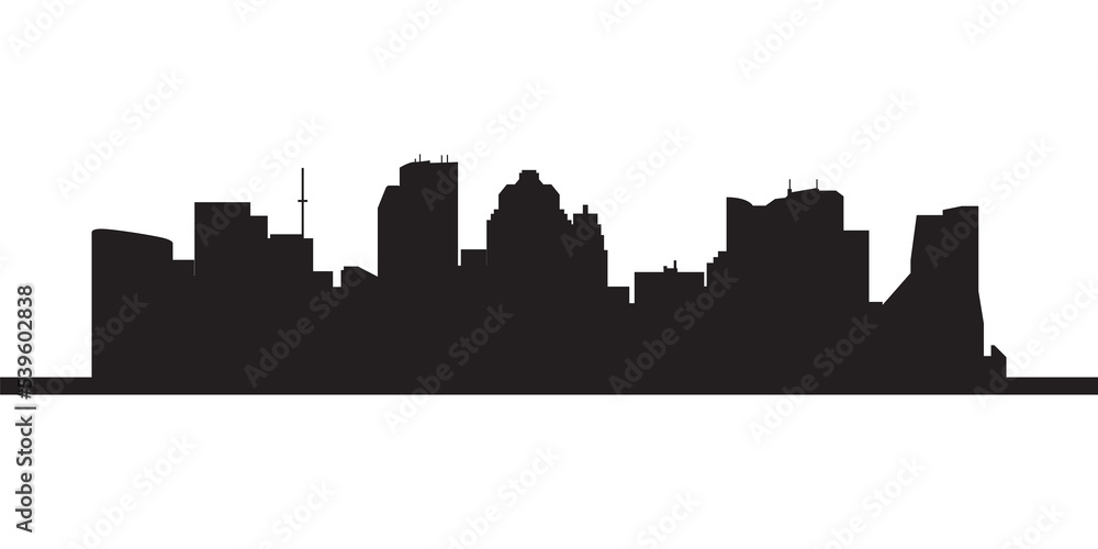 silhouette of the city