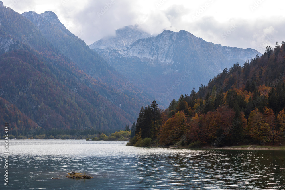 Autumn over Alpine Lake of Predil - Friuli Venezia Giulia Italy