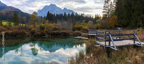 Zelenci Water Spring of Sava Dolinka River near Kranjska Gora Slovenia photo