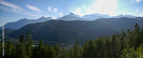 Fototapeta Naklejka Na Ścianę i Meble -  Panorama of the rocky mountains in western British Columbia Canada.