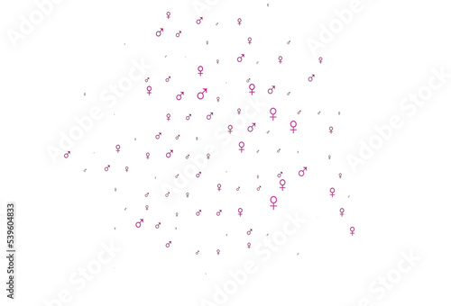 Light pink  blue vector template with man  woman symbols.