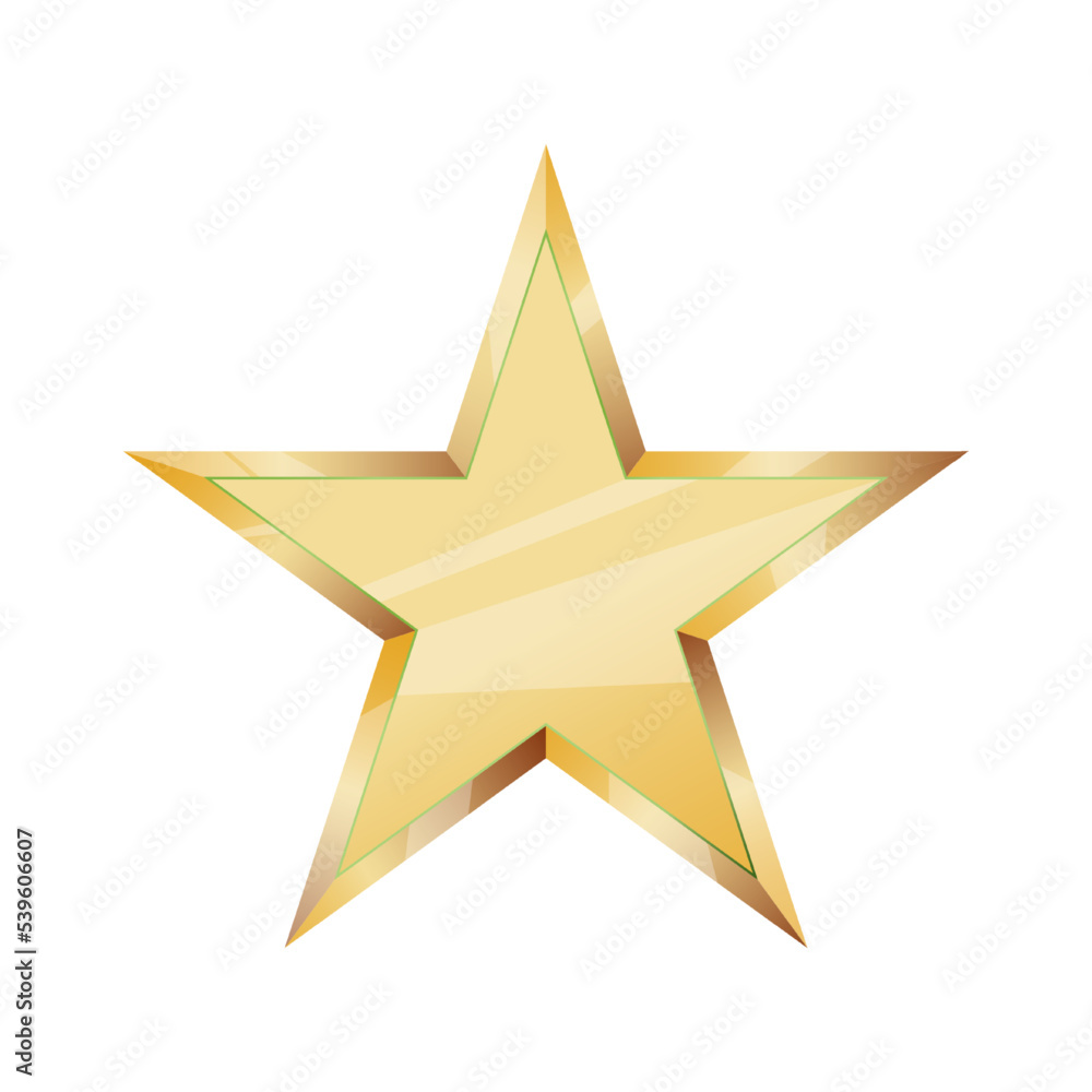 golden star isolated on white golden star isolated on white