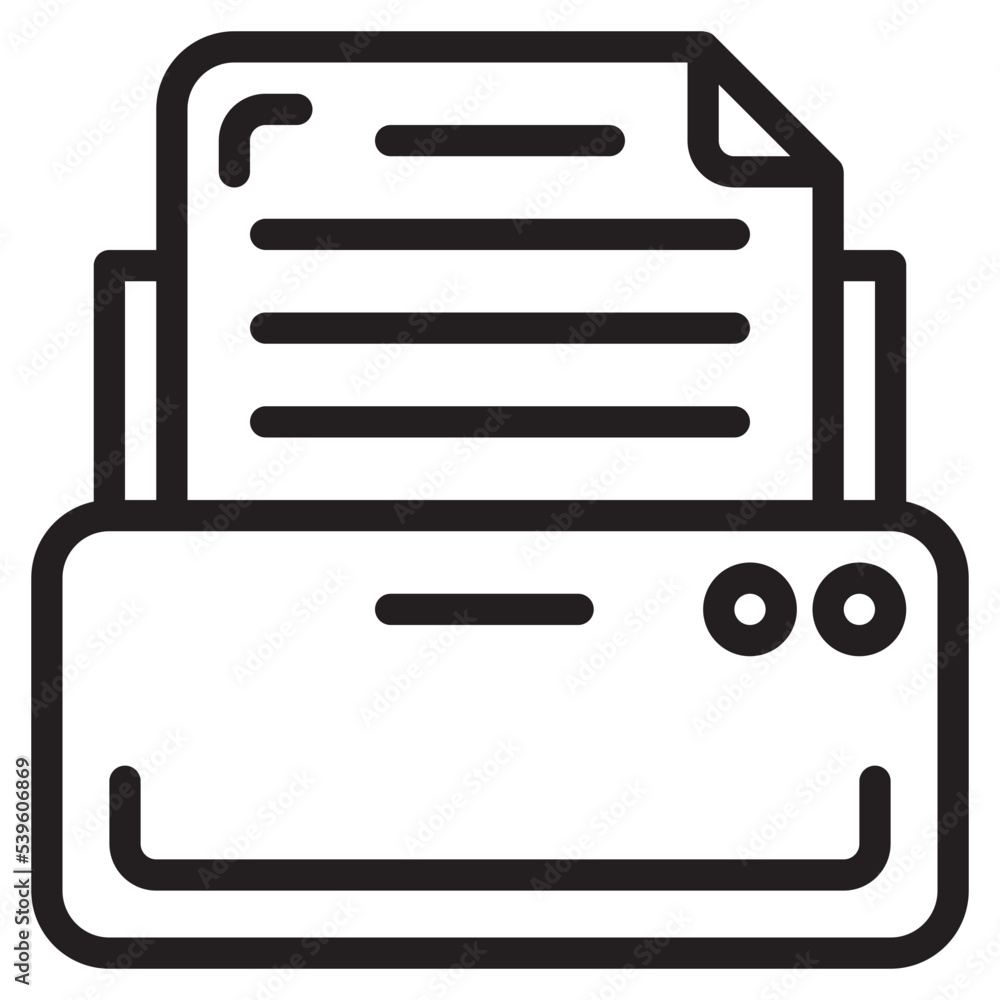 Printer outline style icon Printer outline style icon