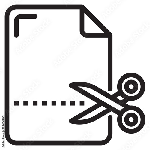 Cut outline style icon