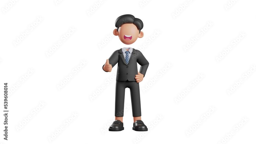 3d businessman character doing the thumbs up pose 3d businessman character doing the thumbs up pose