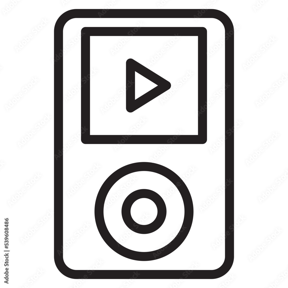 Music player outline style icon Music player outline style icon