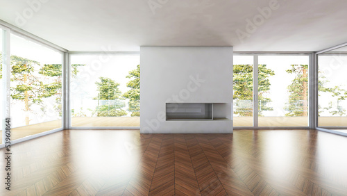 Empty room with Wall Background. 3D illustration  3D rendering  