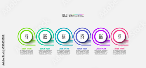 Presentation circle business infographic design template colorful