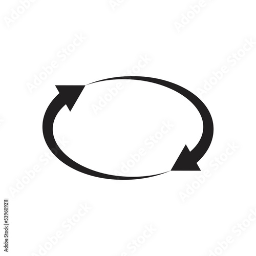 Synchronize icon design. circle arrow vector icon. Recycling icon. Circular vector arrows. Refresh and reload arrow icon. isolated on white background