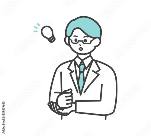 .医療従事者の表情とジェスチャーのイラスト素材