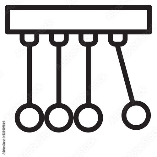 Newton  cradle outline style icon