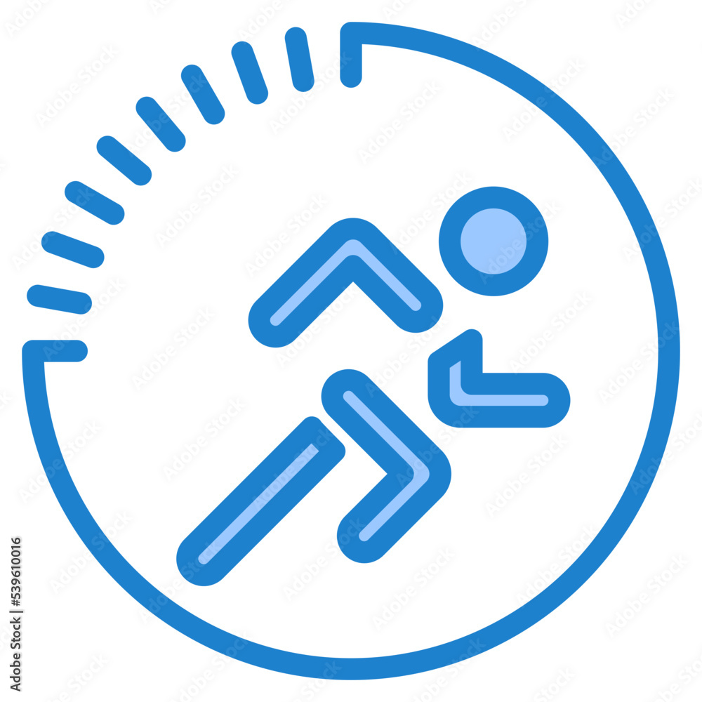 Activity tracking blue style icon Activity tracking blue style icon