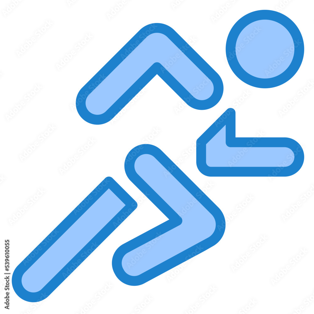 Running blue style icon Running blue style icon