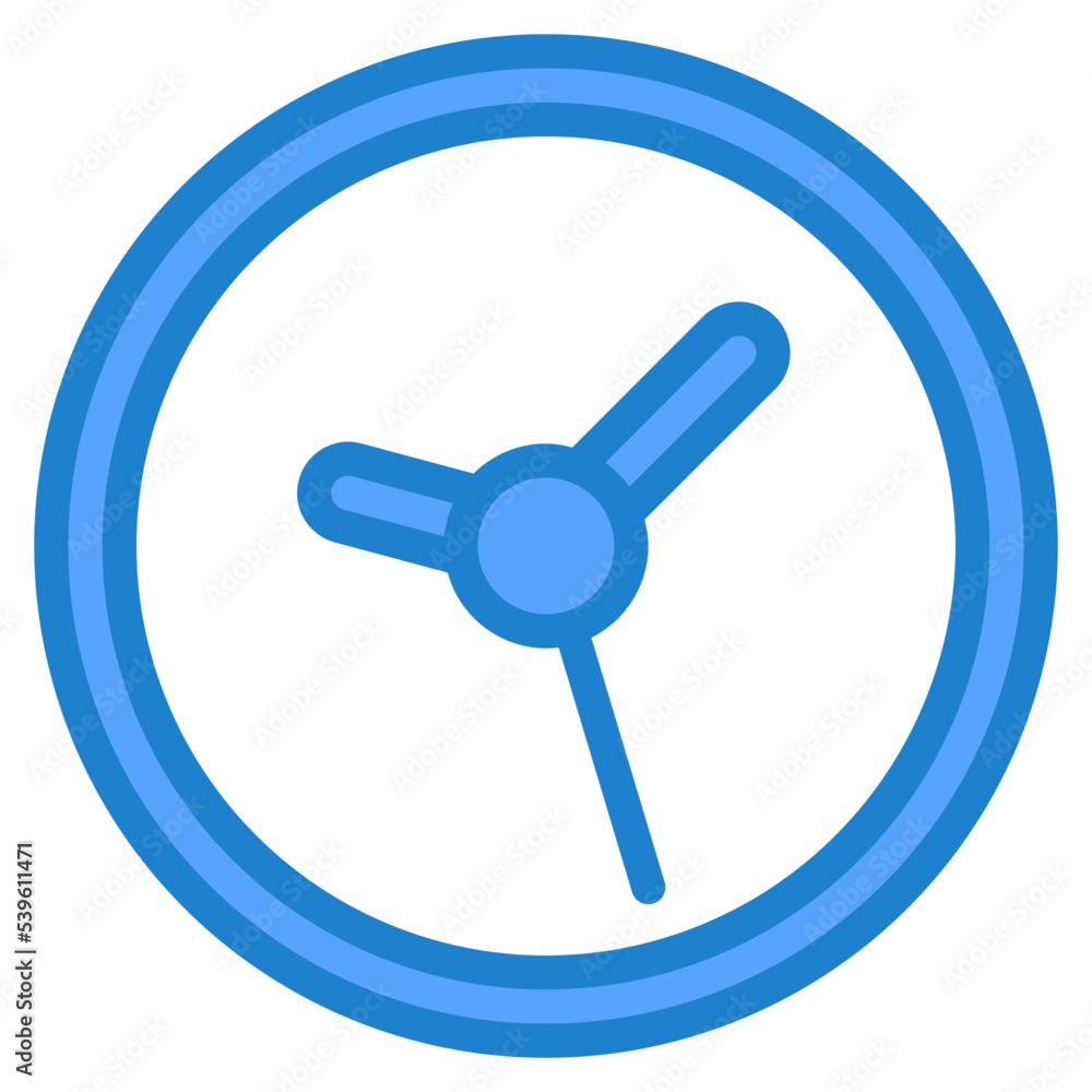 Clock blue style icon Clock blue style icon