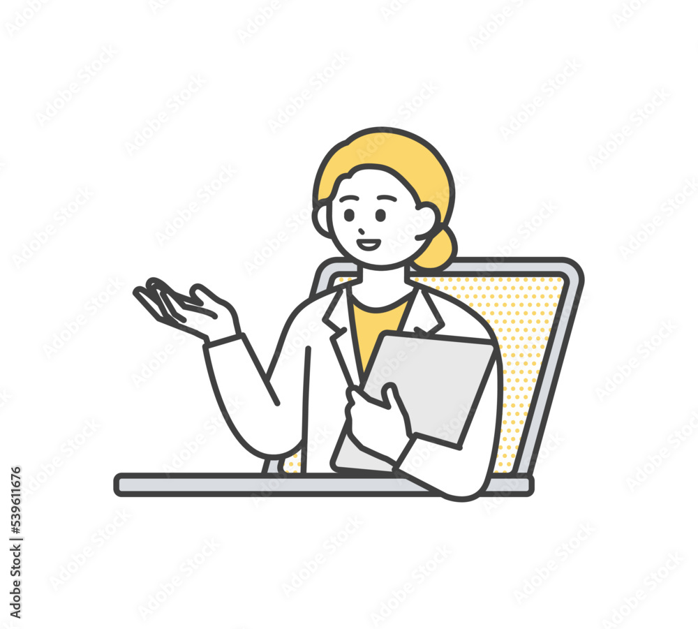 オンライン診療のイメージイラスト素材 オンライン診療のイメージイラスト素材