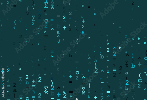 Light BLUE vector backdrop with algebra elements.