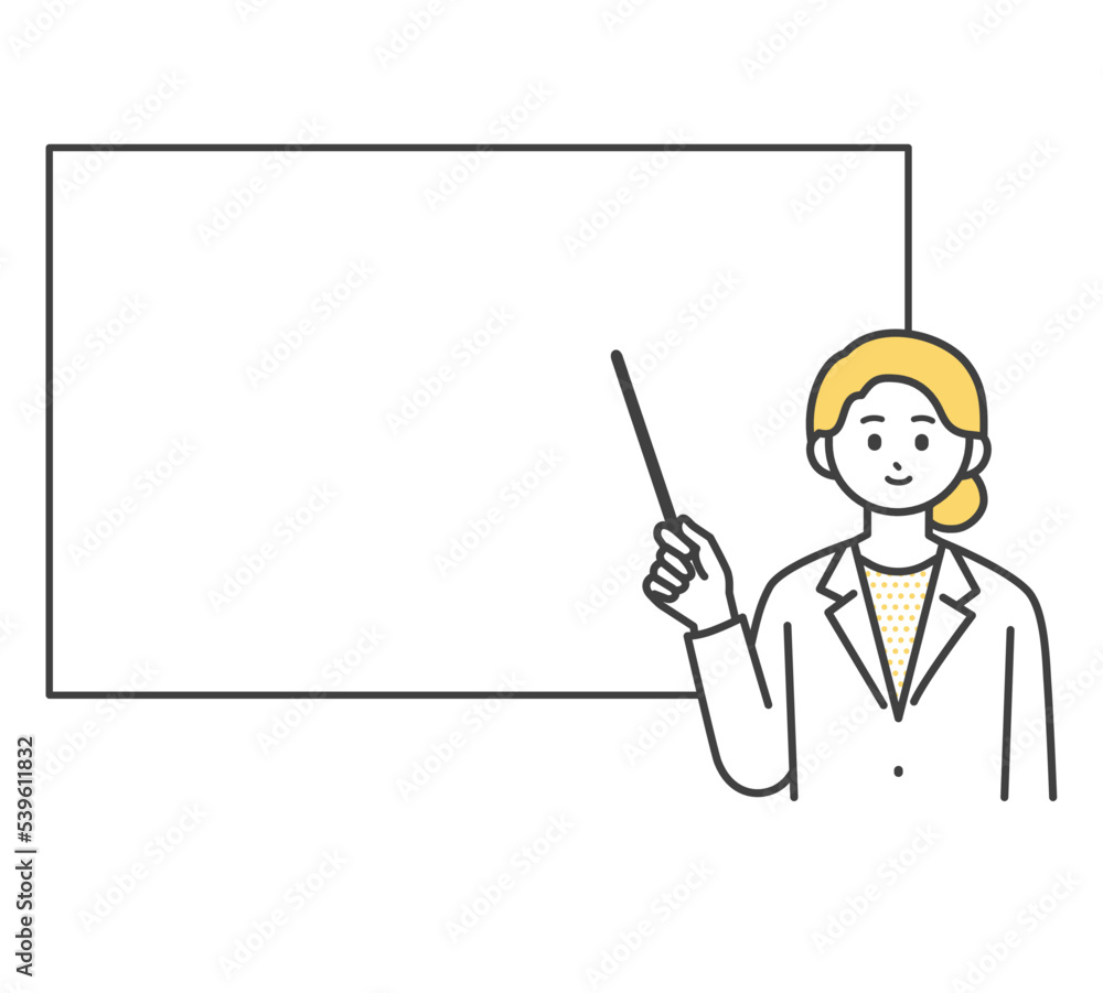 説明している医療従事者のイラスト素材 説明している医療従事者のイラスト素材
