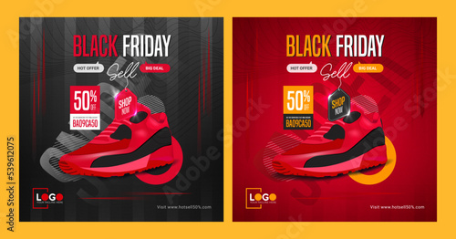 Black friday social media post template design