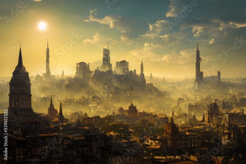 Sun rises on an ancient, powerful city..