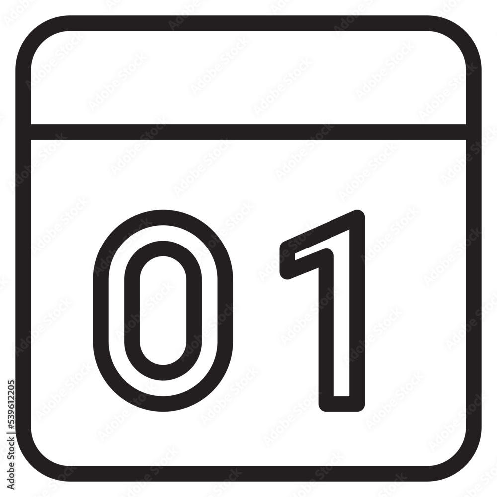 Calendar outline style icon Calendar outline style icon